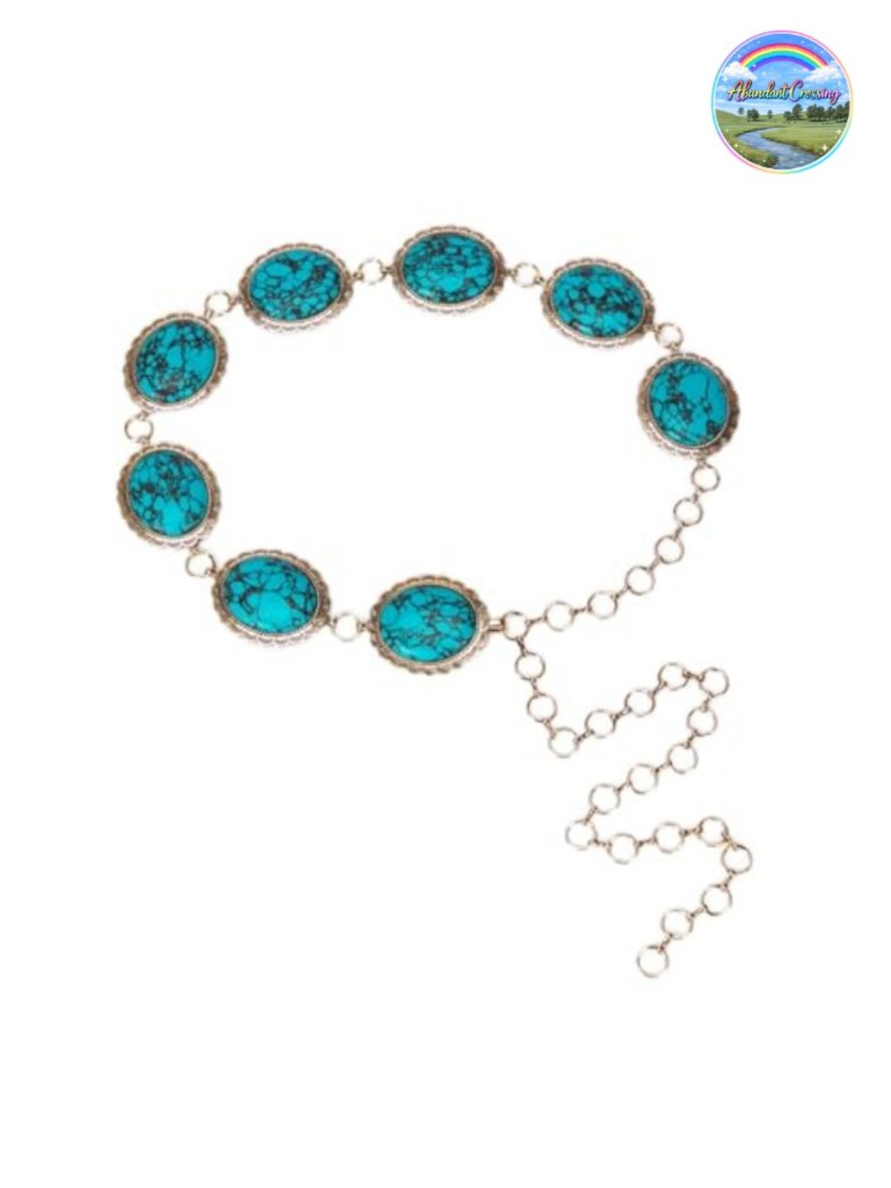 Metal Waist Chain Retro Punk Belt Zinc Alloy Western Concho Style